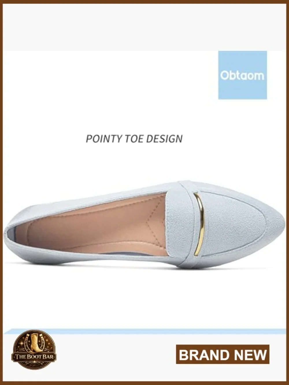 Pointed Toe Loafers Faux Suede Flats Memory Foam Slip On Work Shoes